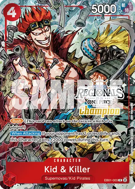 Kid & Killer EB01-003, Regionals Champion (CS25-S2 Online)