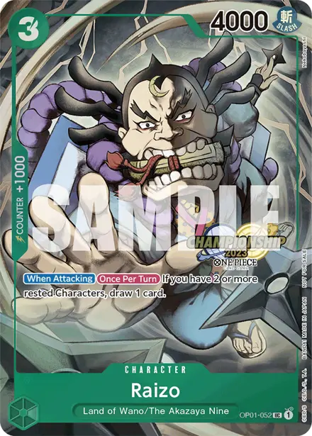 Raizo OP01-052, Championship 2023 Event Pack Finalist Ver.