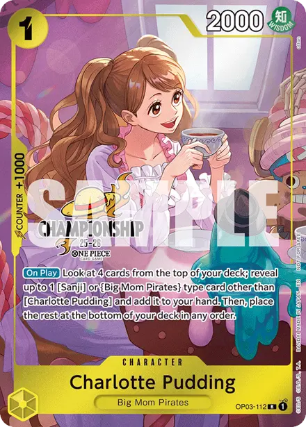 Charlotte Pudding OP03-112, Championship 25-26 Finals Celebration Pack