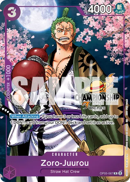 Zoro-Juurou OP05-067, Championship 25-26 Finals Event Pack Finalist Ver.