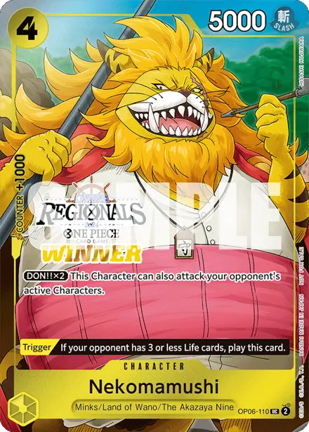 Nekomamushi OP06-110, Regionals Champion (CS24-W3 Online)