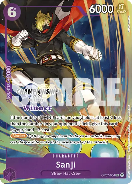 Sanji OP07-064, Championship 2024 Finals Winner (September - October)