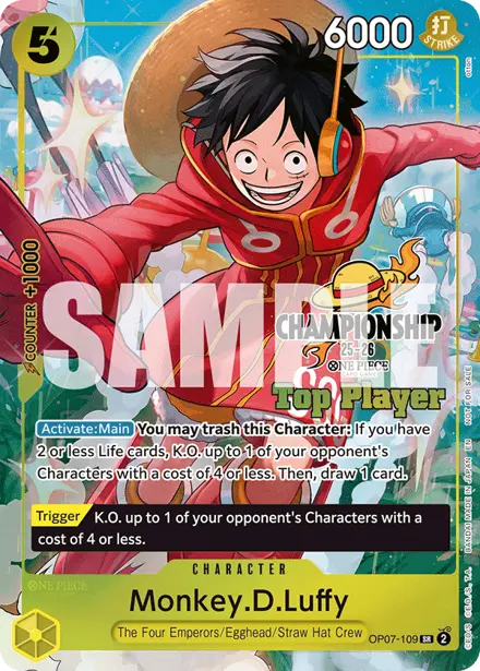 Monkey.D.Luffy OP07-109, Championship 25-26 Finals Top Player (Season 1)