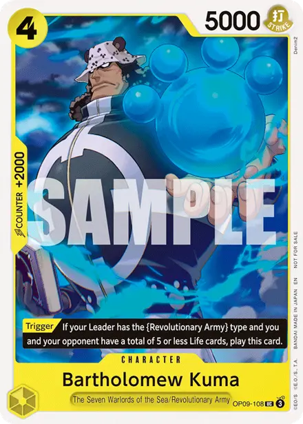 Bartholomew Kuma OP09-108, Tournament Pack 2025 Vol. 4