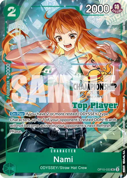 Nami OP10-033, Championship 25-26 Finals Top Player (Season 1)