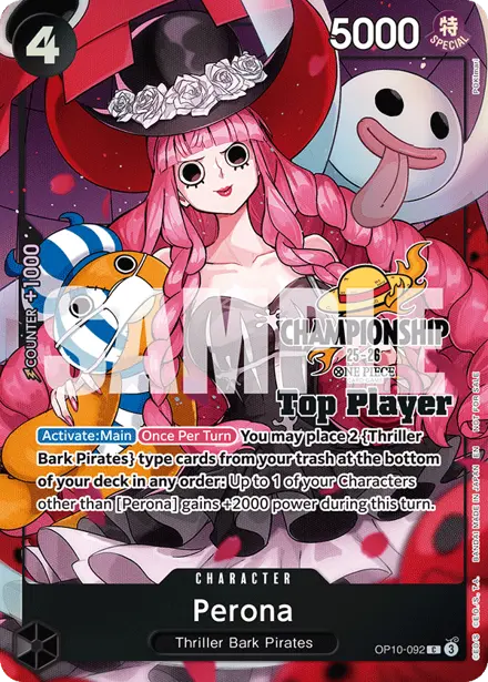 Perona OP10-092, Championship 25-26 Finals Top Player (Season 1)