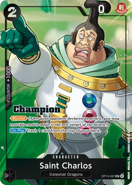 Saint Charlos OP13-087, Championship 26-27 Finals Winner (Vol.1)