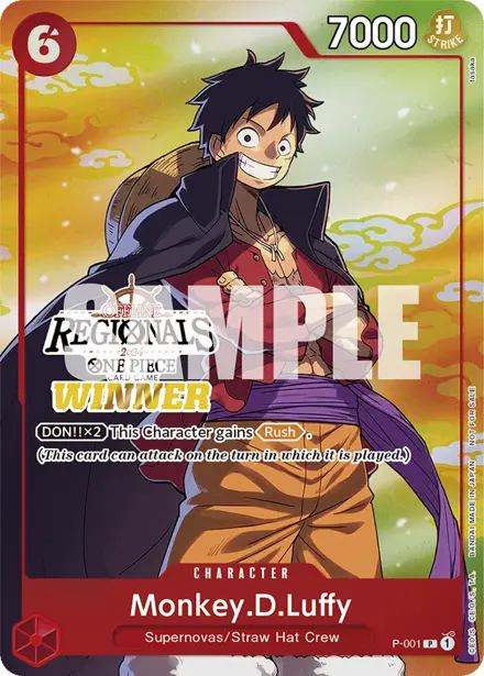 Monkey.D.Luffy P-001, Regionals Champion (CS24-W2 Offline)