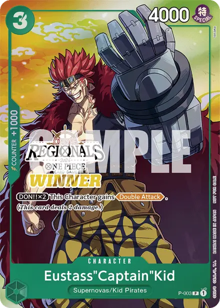 Eustass"Captain"Kid P-003, Regionals Champion (CS24-W2 Online)
