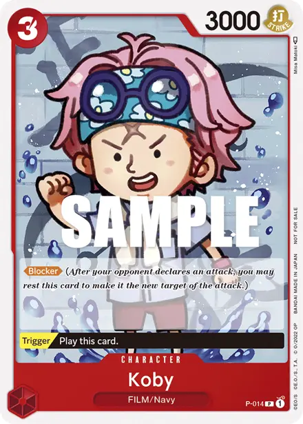 Koby P-014, ONE PIECE FILM RED Promotion Card Set (December 2022 Store Tournament)