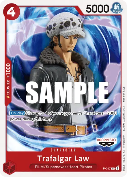 Trafalgar Law P-017, ONE PIECE FILM RED Promotion Card Set (December 2022 Store Tournament)