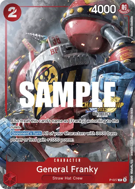 General Franky P-027, Championship 2023 Event Pack (Finals entry)