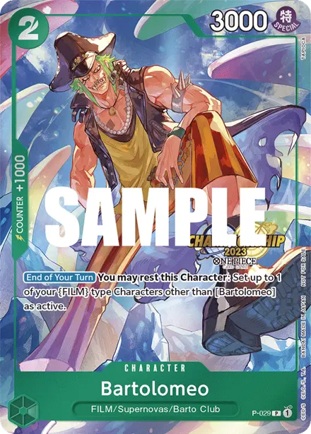 Bartolomeo P-029, Championship 2023 Event Pack (Finals entry)