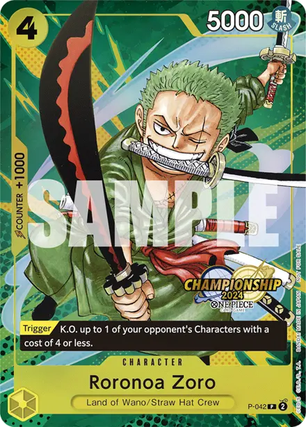 Roronoa Zoro P-042, Championship 2024 Event Pack (Finals entry)