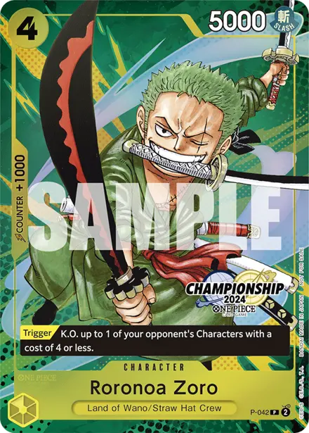 Roronoa Zoro P-042, Championship 2024 Event Pack Finalist Ver.