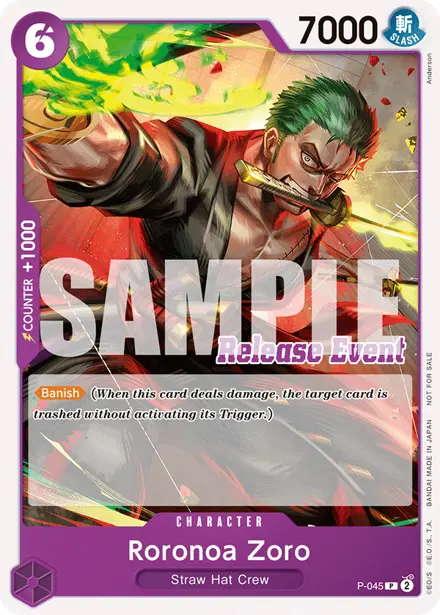 Roronoa Zoro P-045, ST-15~20 Deck Battle Participation Pack