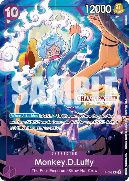 Monkey.D.Luffy P-099, Championship 26-27 Event Pack Finalist Ver.