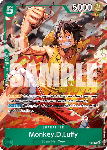 Monkey.D.Luffy P-135, OP-16 Release Event Winner
