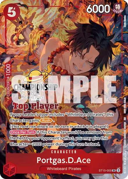 Portgas.D.Ace ST15-005, Championship 25-26 Finals Top Player (Season 1)